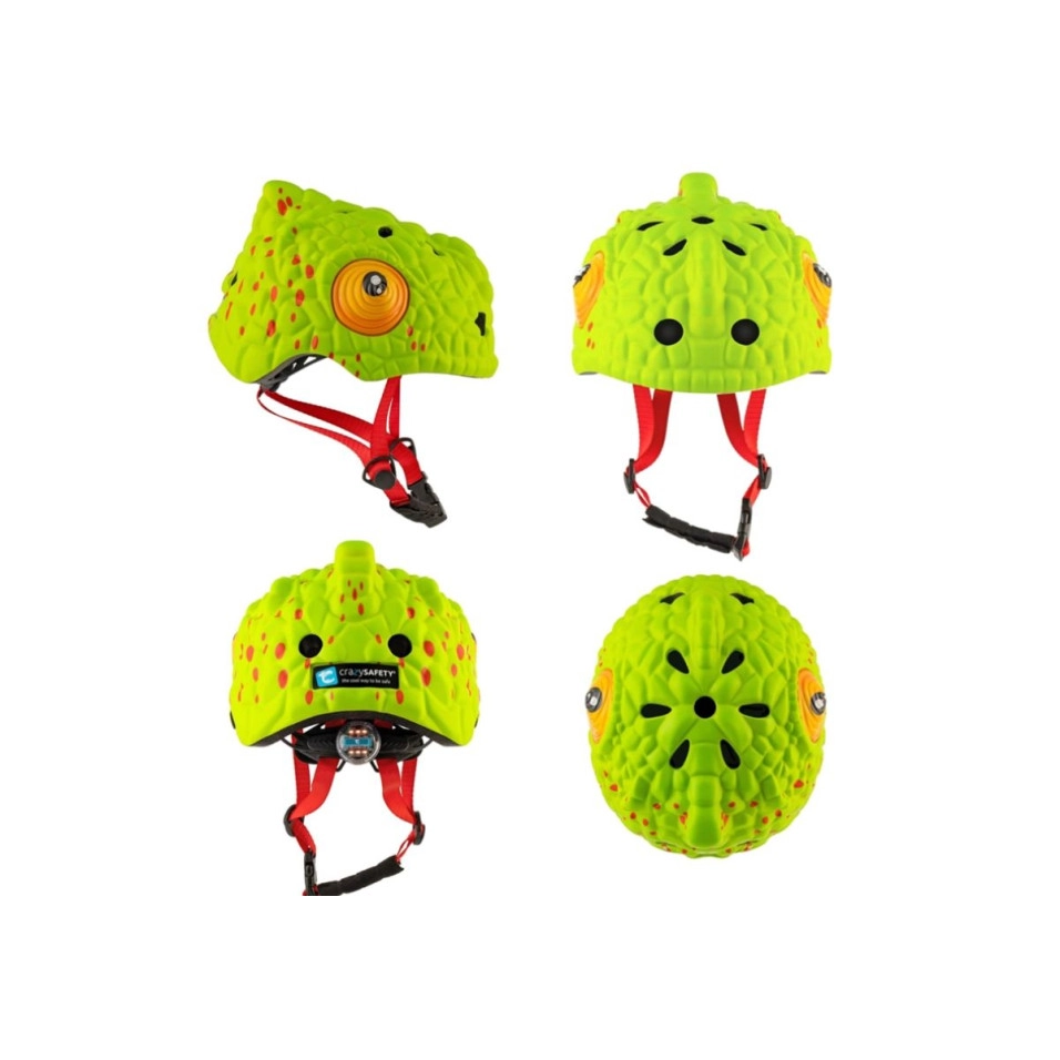 Crazy Safety Casco Da Bicicletta Aero Per Adulti E Ragazzi Con Luce LED Ricaricabile, Nero - 2